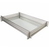 Bandeja Espelhada para Banheiro Retangular Lavabo Decoração Cromado - 3