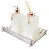 Bandeja Espelhada para Banheiro Retangular Lavabo Decoração Cromado - 1