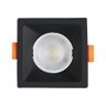 Spot de Led Recuado Embutir Quadrado 3w Bivolt Preto Blumenau 3000k Luz Quente - 1