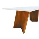 Ver imagem 4 de Mesa de Jantar Gus 250x108cm Retangular - Amêndoa - Tampo 250x108cm Branco/vidro Off-white