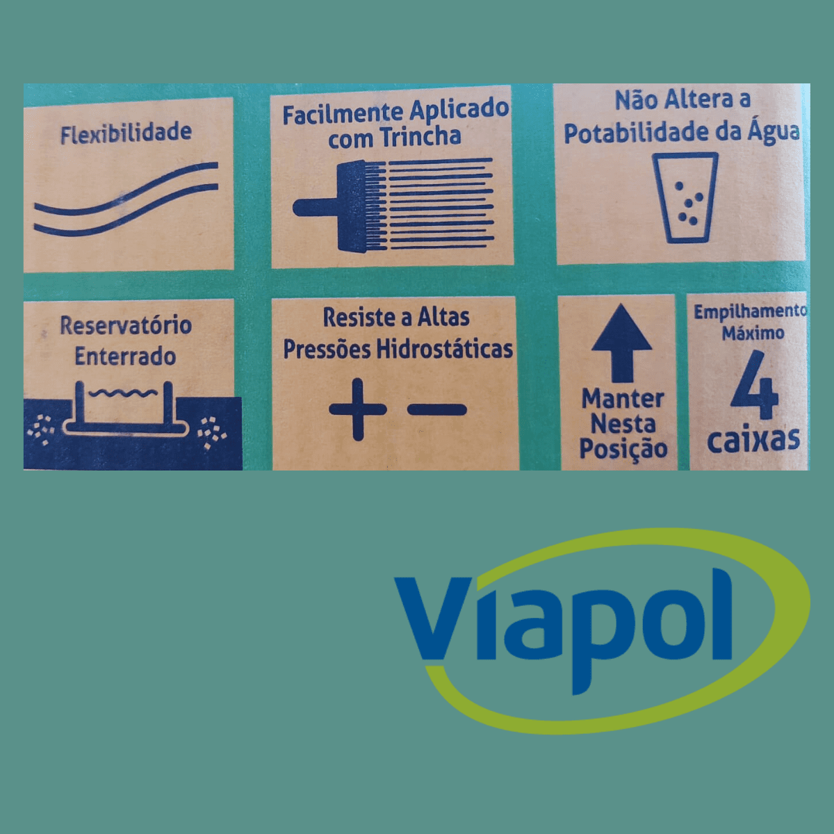 Viaplus 1000 Revestimento Impermeabilizante Semi-flex Cx18kg Viapol - 6