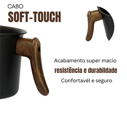 Leiteira Caneca Fervedor Aluminio Ceramica Inducao Mimo Style Black - 5