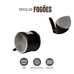 Leiteira Caneca Fervedor Aluminio Ceramica Inducao Mimo Style Black - 9