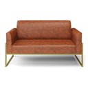 Ver imagem 3 de Sofá Namoradeira Base Industrial Alta Dourado Marisa Corano D03 - D’Rossi Nozes