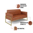 Ver imagem 6 de Sofá Namoradeira Base Industrial Alta Dourado Marisa Corano D03 - D’Rossi Nozes