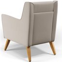 Ver imagem 7 de Kit 02 Poltronas Decorativas com Pés de Madeira Taroba D02 Linho Bege C-107 - Lyam Decor