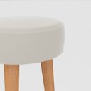 Ver imagem 2 de Kit 4 Banqueta Alta Cozinha 70cm Estofada Off-white Madeira Maciça Urban