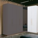 Ver imagem 2 de Módulo 2 Portas 3 Gavetas com Gaveteiro 100% MDF Decor Branco