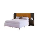 Ver imagem 3 de Cabeceira Extensível Florida com Painel Ripado 2 Mesas de Cabeceira com 2 Gavetas