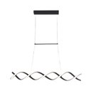 Ver imagem 1 de Lustre Pendente Moderno Espiral 90cm Led 32w 3000k Bivolt Preto