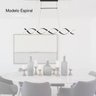 Lustre Pendente Moderno Espiral 90cm Led 32w 3000k Bivolt Preto - 5