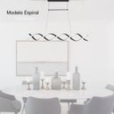 Ver imagem 5 de Lustre Pendente Moderno Espiral 90cm Led 32w 3000k Bivolt Preto