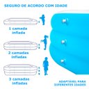 Ver imagem 6 de Piscina Inflável Infantil Retangular 03 Anéis Azul Suplayer 180x140x60cm