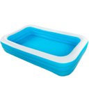 Ver mais imagens de Piscina Inflável Infantil Retangular 03 Anéis Azul Suplayer 180x140x60cm