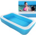 Ver imagem 3 de Piscina Inflável Infantil Retangular 03 Anéis Azul Suplayer 180x140x60cm