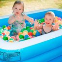 Ver imagem 5 de Piscina Inflável Infantil Retangular 03 Anéis Azul Suplayer 180x140x60cm
