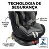 Cadeira Auto Bebê 0 a 36kg Isofix Rotação 360 Graus Cinza Cadeirinha Carro Giratória Grupos 0 1 2 3 - 4