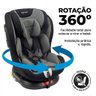 Cadeira Auto Bebê 0 a 36kg Isofix Rotação 360 Graus Cinza Cadeirinha Carro Giratória Grupos 0 1 2 3 - 3
