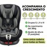 Cadeira Auto Bebê 0 a 36kg Isofix Rotação 360 Graus Cinza Cadeirinha Carro Giratória Grupos 0 1 2 3 - 2