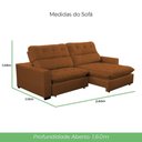 Ver imagem 6 de Sofá 2 Lugares 2,80m Retrátil Reclinável Veludo Andreia Lansofbr Cores Terracota