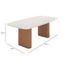 Ver imagem 4 de Conjunto de Jantar Lintz Off-Wh 6 Cadeiras Giratórias Dakota - Bouclé 03 Bege c/ PU Off White