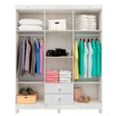 Ver imagem 2 de Guarda Roupa Infantil Ternura Baby 6 Portas Branco Brilho – Incorplac