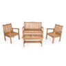 Conjunto para Jardim de Madeira Eucalipto 4 Peças sem Almofada Nature Yescasa - 2