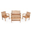 Ver imagem 2 de Conjunto para Jardim de Madeira Eucalipto 4 Peças sem Almofada Nature Yescasa