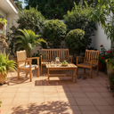 Ver imagem 4 de Conjunto para Jardim de Madeira Eucalipto 4 Peças sem Almofada Nature Yescasa Marrom/Amadeirado