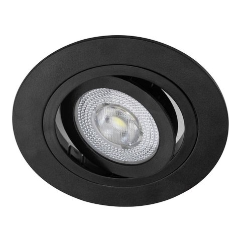 Spot Embutir Redondo Conecta Preto p/PAR20 DL152PAR20B Bella St2746