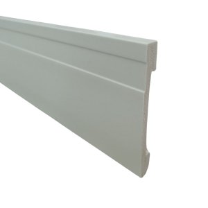 Rodape Poliestireno Slim 10cm Frisado Branco 2 Metros