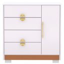 Ver imagem 5 de Cômoda para Quarto 93cm com 1 Porta Nara Flex Branco V02 - Mpozenato