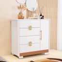 Ver imagem 4 de Cômoda para Quarto 93cm com 1 Porta Nara Flex Branco V02 - Mpozenato