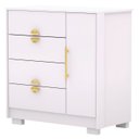 Ver imagem 1 de Cômoda para Quarto 93cm com 1 Porta Nara Flex Branco V02 - Mpozenato