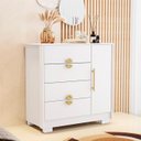 Ver mais imagens de Cômoda para Quarto 93cm com 1 Porta Nara Flex Branco V02 - Mpozenato