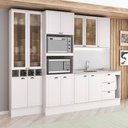 Ver imagem 1 de Cozinha Completa Milla Easy 13 Portas 3 Gavetas MDF 280cm Branco