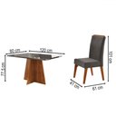 Ver imagem 3 de Mesa de Jantar 4 Lugares Stilo Mel/cinza/veludo Cinza - Viero Móveis