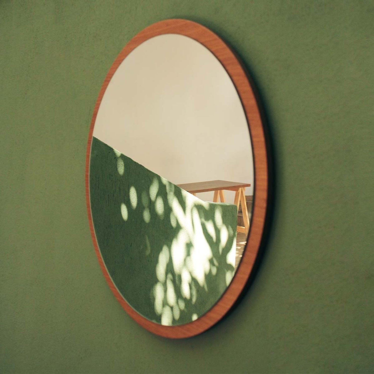 Espelho Decorativo Redondo 60 cm em MDF - 1