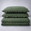 Ver imagem 1 de Cobre Leito Balle Casal King 3 Peças Colcha Cama Verde