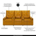 Ver imagem 7 de Poltrona do Papai Reclinável Cinema 3 Lugares Manual Baú Usb Haifa F05 Facto Whisky - Lyam Decor