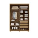 Ver imagem 5 de Guarda-roupa Dubai Infinity 163cm 2 Portas de Correr Mdf - Alasca/nature Flex Camarim Vila Rica
