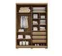 Ver imagem 5 de Guarda-roupa Dubai Infinity 163cm 2 Portas de Correr Mdf - Alasca/nature Flex Camarim Vila Rica