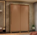 Ver imagem 3 de Guarda-roupa Dubai Infinity 163cm 2 Portas de Correr Mdf - Alasca/nature Flex Camarim Vila Rica