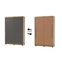 Ver imagem 2 de Guarda-roupa Dubai Infinity 163cm 2 Portas de Correr Mdf - Alasca/nature Flex Camarim Vila Rica