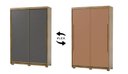 Ver imagem 2 de Guarda-roupa Dubai Infinity 163cm 2 Portas de Correr Mdf - Alasca/nature Flex Camarim Vila Rica