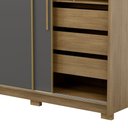 Ver imagem 4 de Guarda-roupa Dubai Infinity 163cm 2 Portas de Correr Mdf - Alasca/nature Flex Camarim Vila Rica