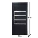 Ver imagem 3 de Porta Pivotante de Alumínio 210 X 120cm com Friso 30 Direita Esquadrias Bergamo