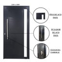 Ver imagem 5 de Porta Pivotante de Alumínio 210 X 100cm com Visor 30 Esquadrias Bergamo Abertura Esquerda