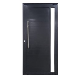 Porta Pivotante de Alumínio 210 x 100cm com Visor 30 Esquerda Esquadrias Bergamo - 2
