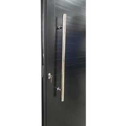 Porta Pivotante de Alumínio 210 x 100cm com Visor 30 Esquerda Esquadrias Bergamo - 7